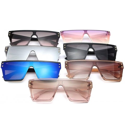 Square Sunglasses Luxury Oversize Square Goggles - Purple&pink - CP18T4TT4GG $12.90