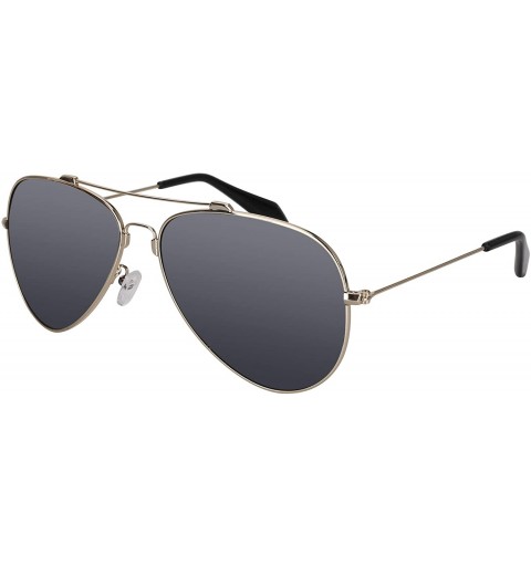 Aviator Men Aviator Sunglasses Polarized Protection - Golden - CT18T7EX90A $55.56