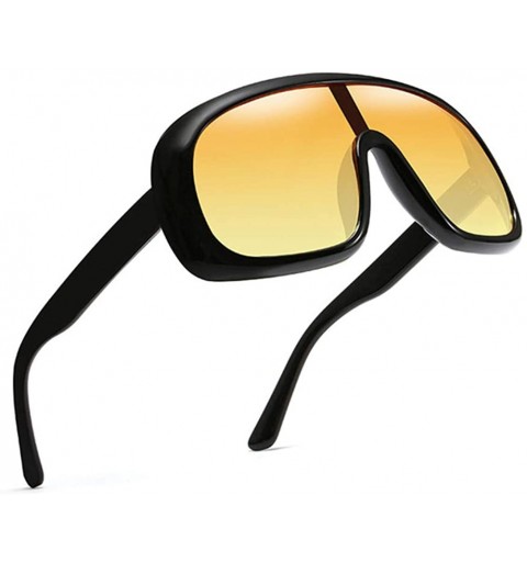 Butterfly Ultra Lightweight Rectangular Sunglasses 100% UV Protection Women Men - Yellow - CX18TMINO5G $8.85