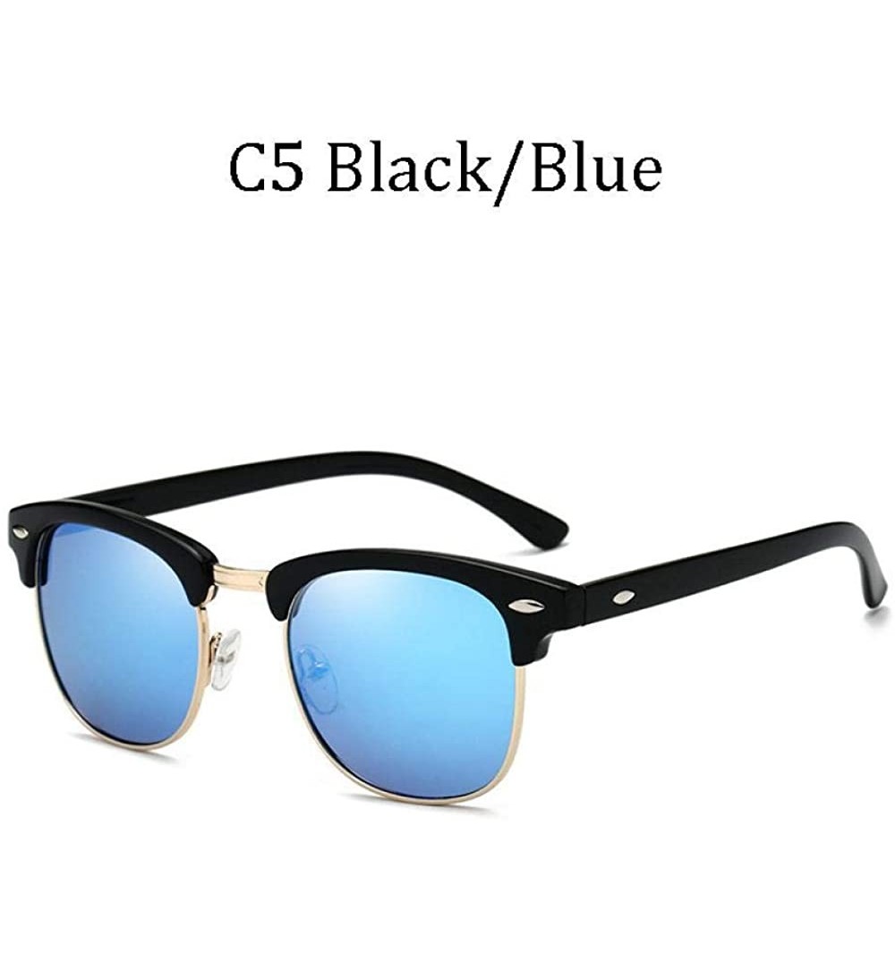 Rimless Fashion Brand Classic Men Women Colored Semi Rimless Sunglasses 3016 C2 - 3016 C5 - C018YZUND4X $12.04