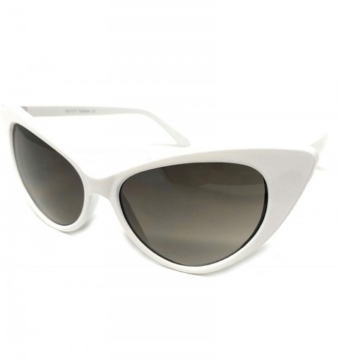 Oversized Cateye or High Pointed Eyeglasses or Sunglasses - High Point White- Smoke - C318OZXTOZM $17.82