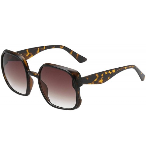 Square Oversized Sunglasses for Women Shades Retro Square Sunglasses 100% UV Protection Top Fashion - Brown - C218U834HO5 $19.05