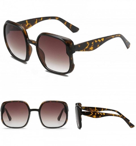 Square Oversized Sunglasses for Women Shades Retro Square Sunglasses 100% UV Protection Top Fashion - Brown - C218U834HO5 $8.52