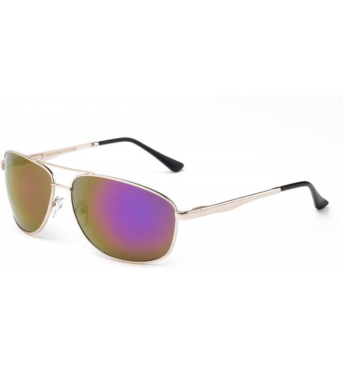 Aviator "Boke" Classic Pilot Style Fashion Sunglasses - Purple - CF12MCS627J $25.13