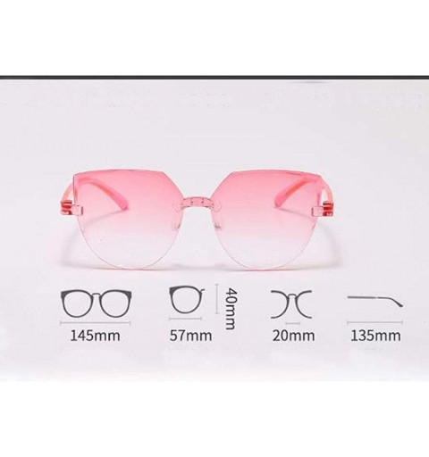 Rimless Sunglasses Glasses Blocking Frameless Multilateral - H - C71906Q9DLI $9.14