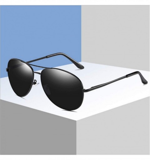 Round Polarized Sunglasses Men Women Pilot Driving Sun Glasses Vintage Anti-UV400 Goggles Driver Eyewear - Black - CV198AHR7U...