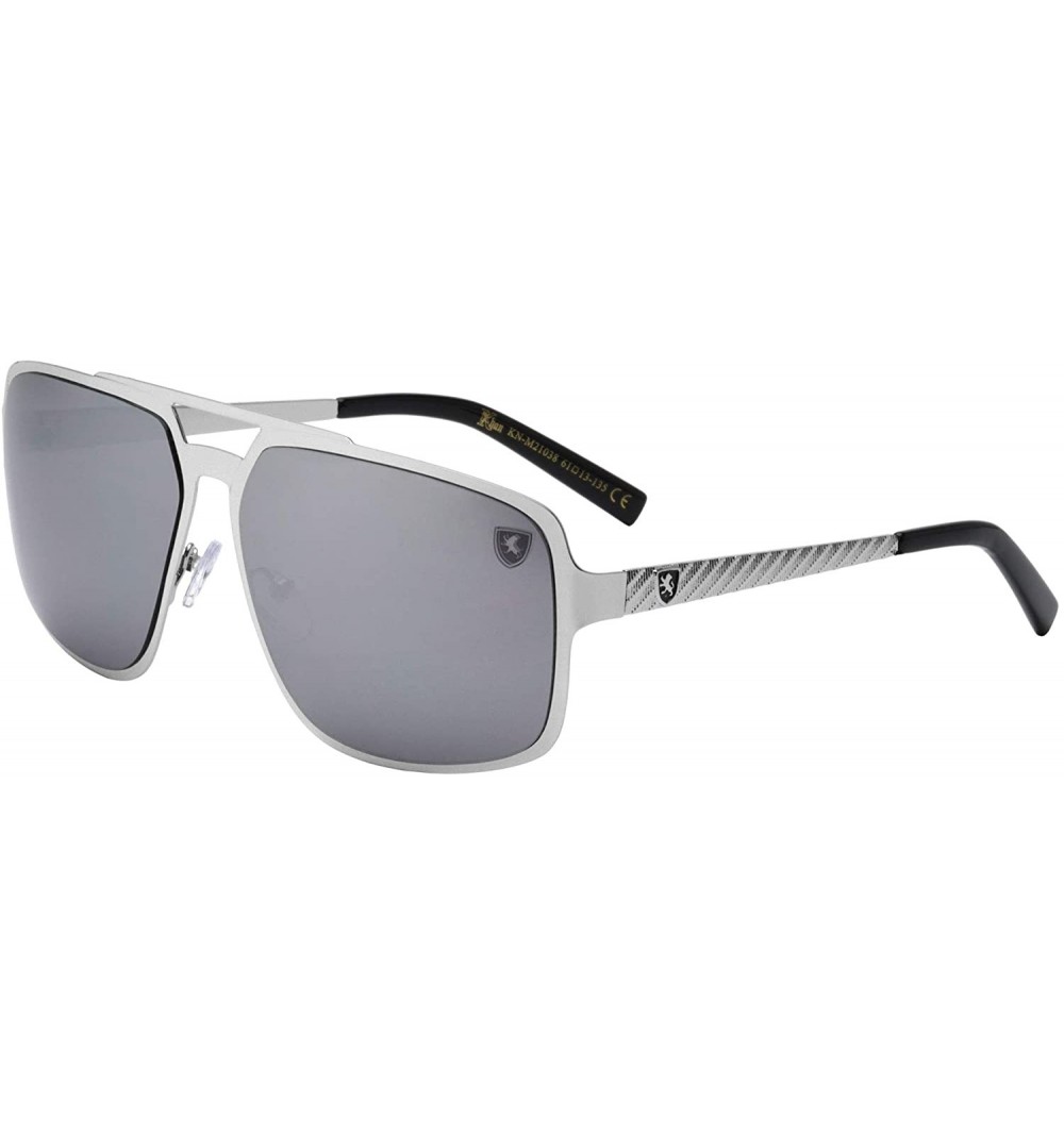 Aviator Downforce Flat Thin Frame Modern Geometric Aviator Sunglasses - Grey Silver - CY199LUN5C0 $28.25