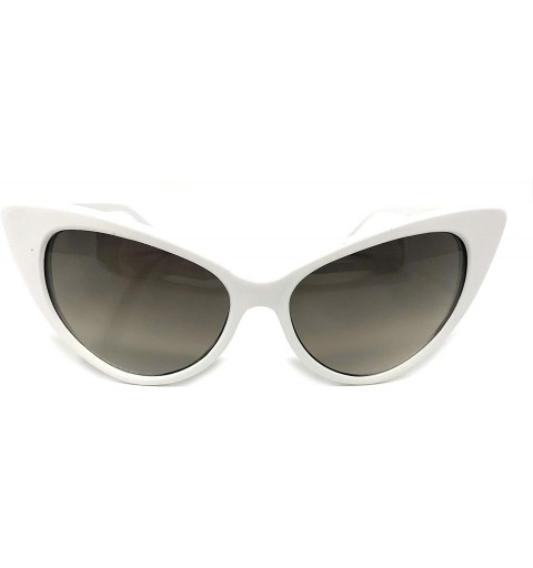 Oversized Cateye or High Pointed Eyeglasses or Sunglasses - High Point White- Smoke - C318OZXTOZM $7.31