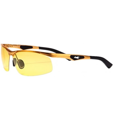 Sport Driving Glasses Polarized Sunglasses - Golden Frame09 - CS18C50SALQ $21.78