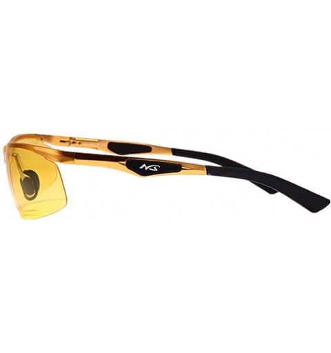 Sport Driving Glasses Polarized Sunglasses - Golden Frame09 - CS18C50SALQ $21.78