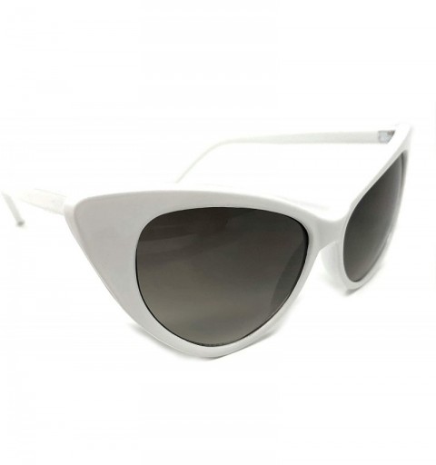 Oversized Cateye or High Pointed Eyeglasses or Sunglasses - High Point White- Smoke - C318OZXTOZM $7.31