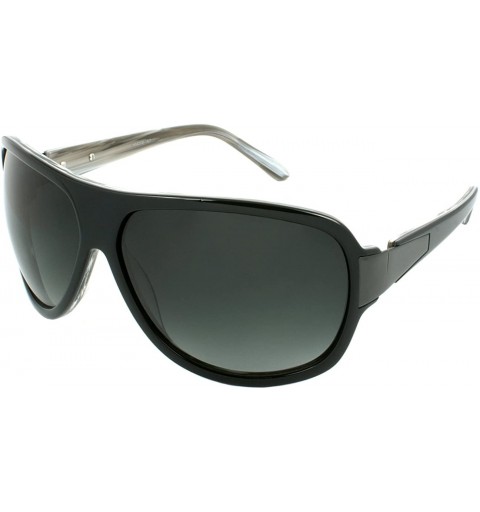 Wrap Handmade Retro Wraped Flat-Top Aviators Sunglasses HM206 - Black Grey Line - C311L1NSKEP $33.77