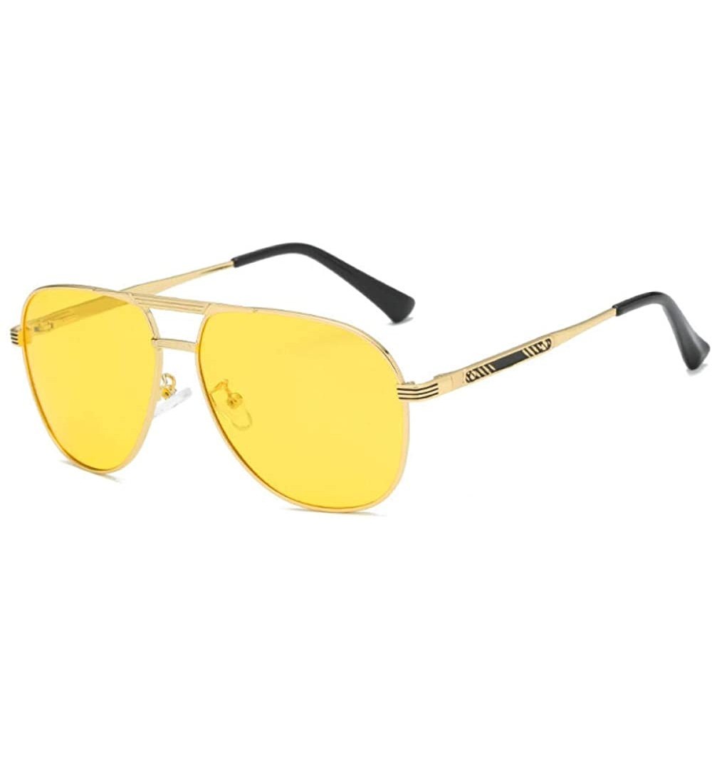 Square Men'S Polarized Night Vision Sunglasses Large Frame Retro Square Sunglasses Classic Men'S Driver Mirror - CE18X7MK34S ...