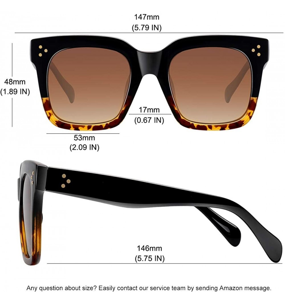 Fashion Sunglasses for Women Designer Flat Top Frame Luxury Shades ...