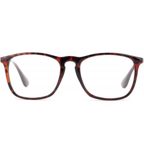Square Unisex Retro Squared Celebrity Star Simple Clear Lens Fashion Glasses - 1884 Tortoise/Gold - CJ11T16K9ON $11.49