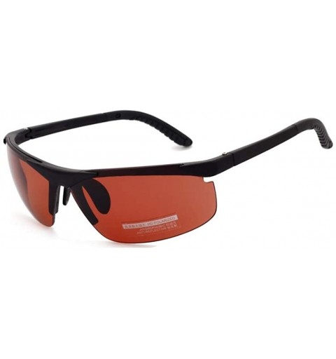 Goggle Fashion Aviator Sunglasses Men's Goggles Driver Driving Eyewear HD Lenses With Case - Brown 1 - CN18LDEYNX5 $28.00