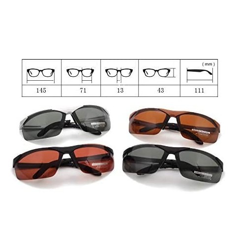 Goggle Fashion Aviator Sunglasses Men's Goggles Driver Driving Eyewear HD Lenses With Case - Brown 1 - CN18LDEYNX5 $16.49