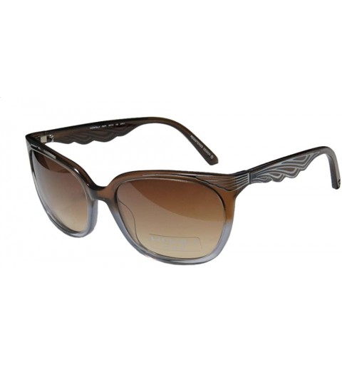 Cat Eye 6967k Womens/Ladies Cat Eye Full-rim Gradient Lenses Sunglasses/Shades - Brown / Gray - C011ZRG8XBH $22.51