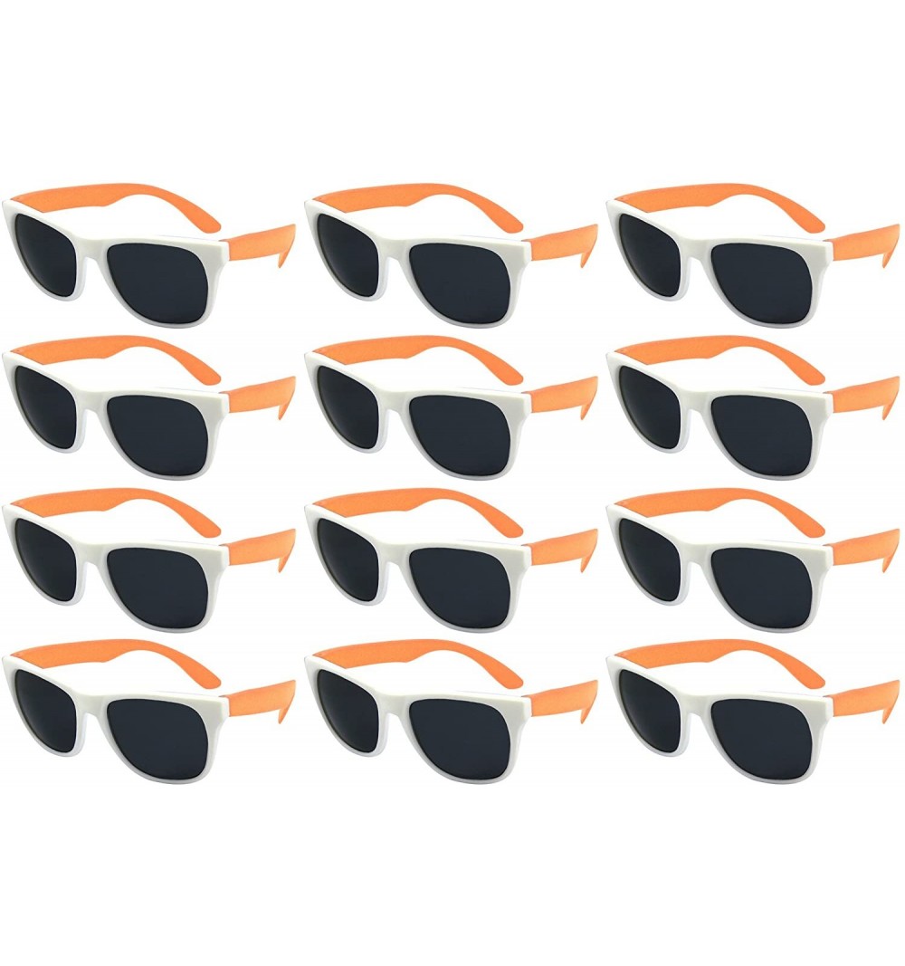 Sport 12 Pack 80's Style Neon Party Sunglasses Adult/Kid Size with CPSIA certified-Lead(Pb) Content Free - C4129IDIDVT $9.25