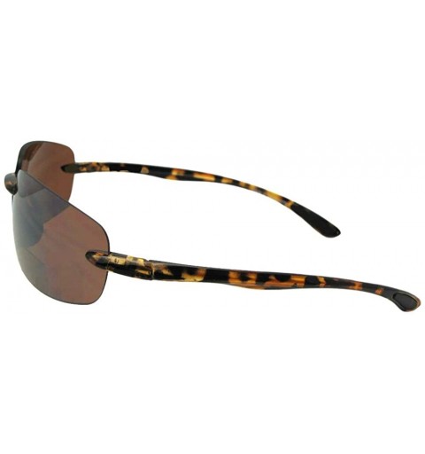 Rimless Rimless Lightweight Bifocal Sunglasses B54 - Tortoise Frame-amber Lens - C4188RCST5S $11.85