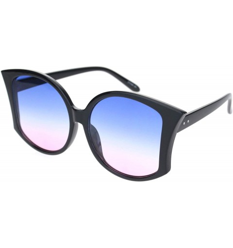 Butterfly Womens Retro Vintage Style Bat Shape Designer Fashion Sunglasses - Black Blue Pink - C618O3DDO0N $9.32