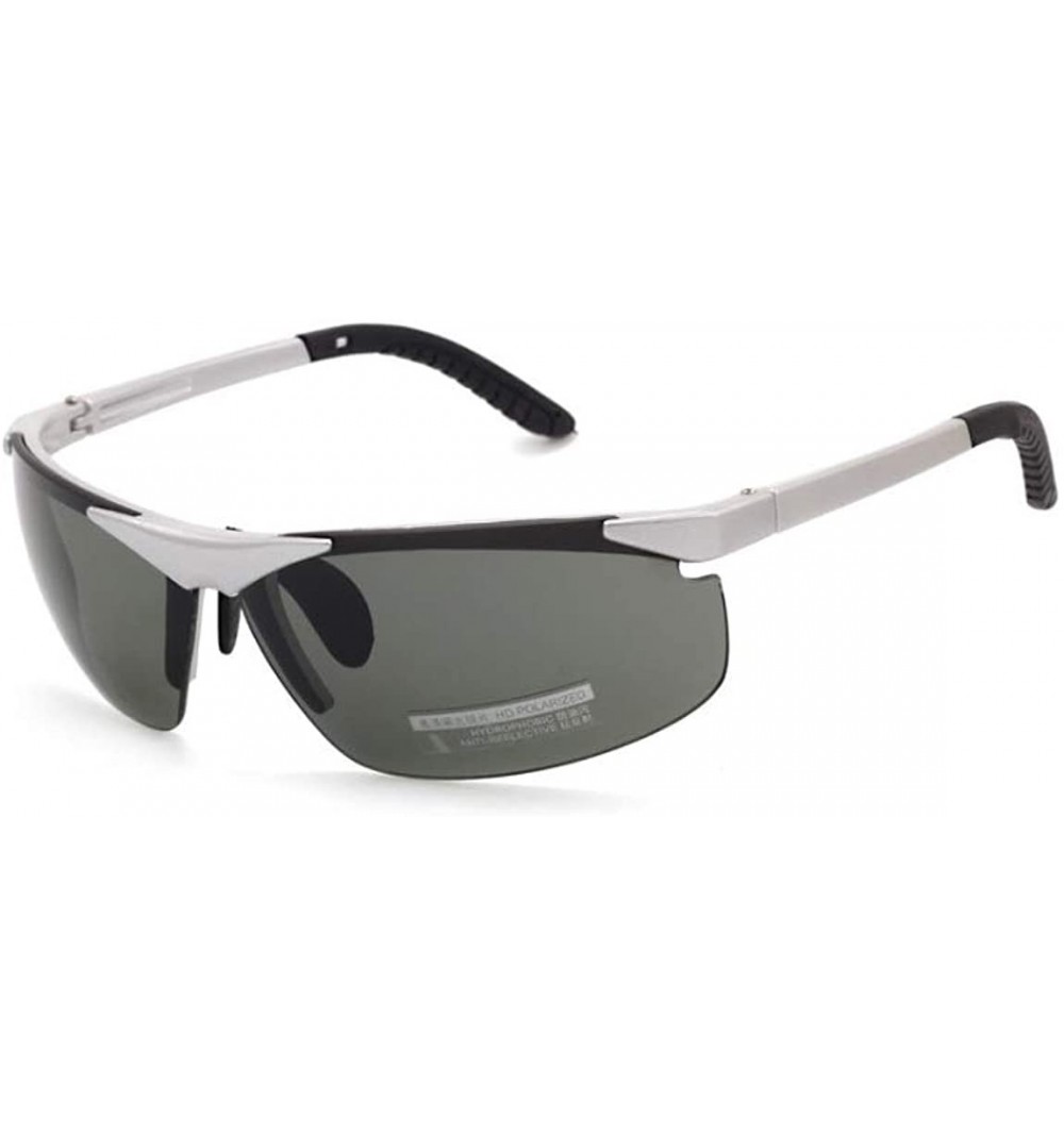 Goggle Pilot Polarized Sunglasses Trend Men's Goggles HD Lenses with Case Plastic Durable Frame UV Protection Eyewear - C418L...