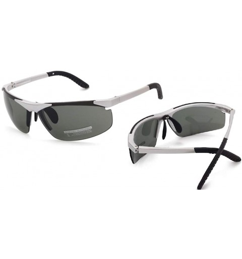 Goggle Pilot Polarized Sunglasses Trend Men's Goggles HD Lenses with Case Plastic Durable Frame UV Protection Eyewear - C418L...