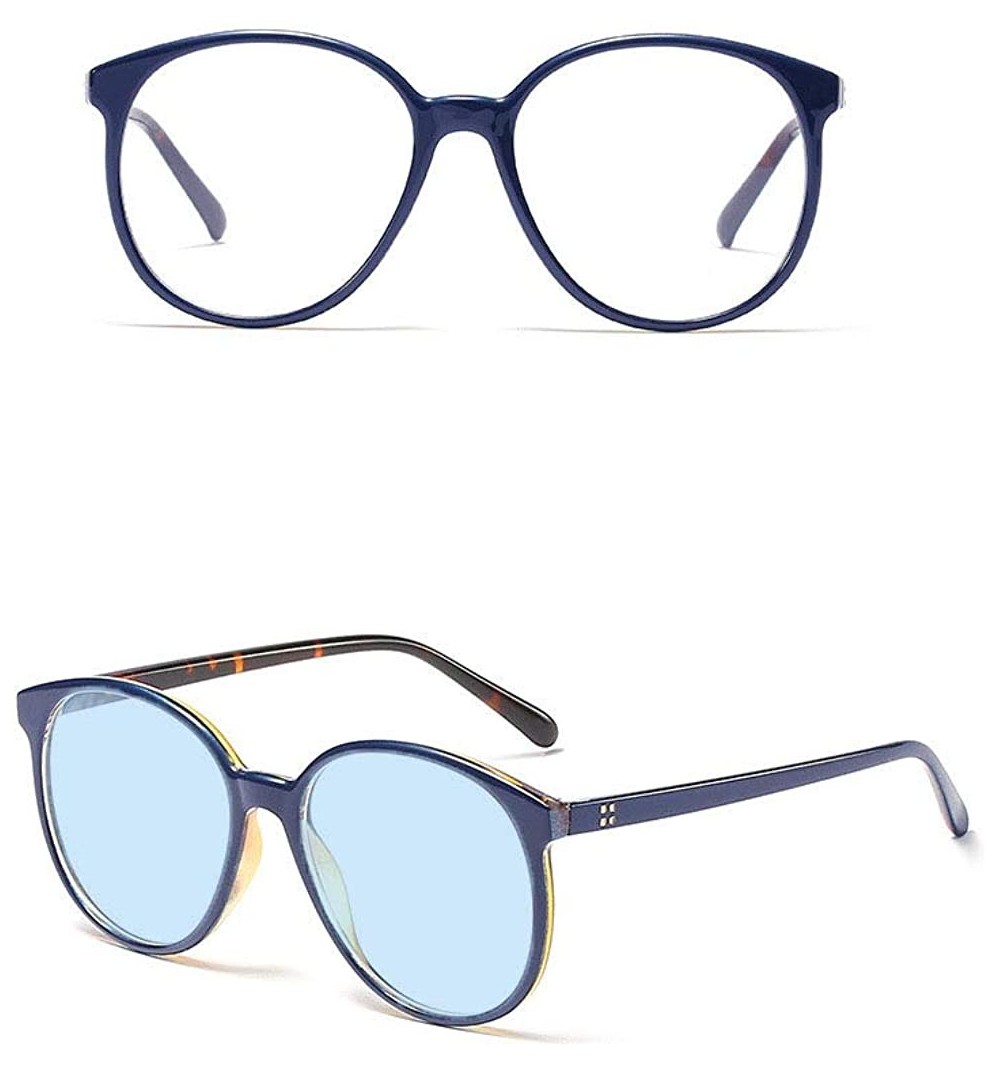 Round 2019 new retro rice nail round frame unisex Sun photochromic blue brand fashion designer glasses frame - CB18X2QK2A3 $2...