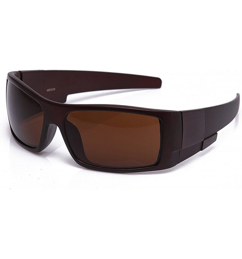 Oversized Mens Plastic Fashion Sunglasses - Matte Brown - CX11M6SW4Y1 $8.80