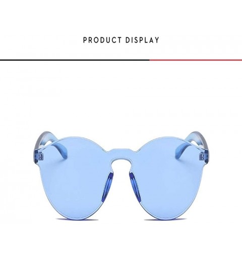 Rimless Colorful Reflective Rimless Sunglasses Fashion Vintage Eyewear for Unisex/ - Blue - CD18NCK8SZ6 $9.13