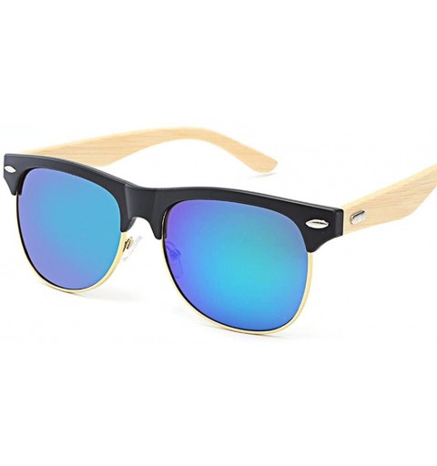 Sport Men Women Polarized Sunglasses Wooden Leg Glasses Vintage Sunglasses Travel Glasses - E - CC180GYRTRR $21.56