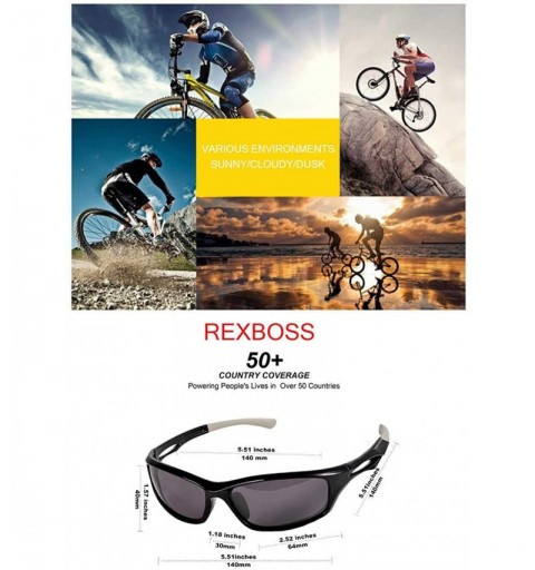 Wrap Polarized Sports Sunglasses for Men Cycling Driving Fishing Golf Tr90 Unbreakable Frame - C418R56XRI7 $21.19