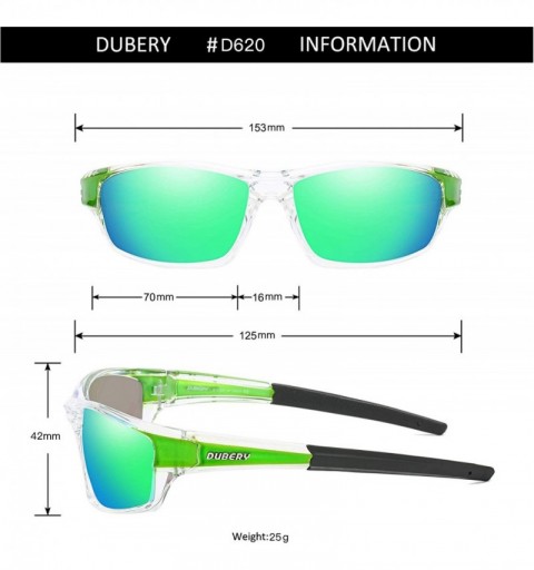 Wrap Sport Polarized Sunglasses for Men UV Protection Driving Fishing Sun Glasses D620 - Green/Green - CP18W3488YS $14.00