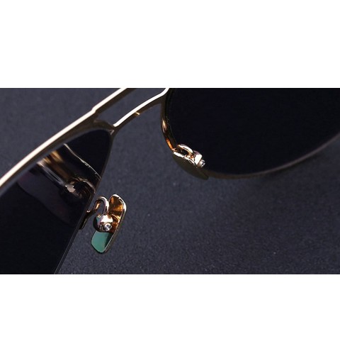 Aviator Aviator Women Men Fashion Designer Sunglasses Metal Frame Colored Lens - 86008_c3_gold_brown_mirr - CS12NTXQ4D2 $12.05