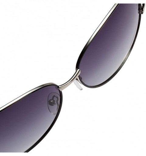 Oval Polarized HD TAC Sunglasses for Women Ladies Vintage Retro Round Mirrored Lens UV400 Protection - Black - CJ198O8WZS2 $2...