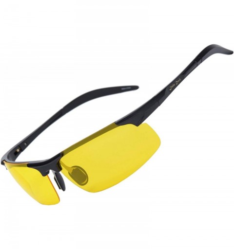Sport Men's Polarized Sports Sunglasses for Driving Fishing Golf Metal Frame UV400 - CC18U5OCLGT $35.81