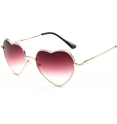 Cat Eye Love Heart Shaped Sunglasses Women Luxury Cat Eye Sun Glasses Sexy Sweet Candy Mirror Lens Eyewear UV400 - CL197Y7HKC...