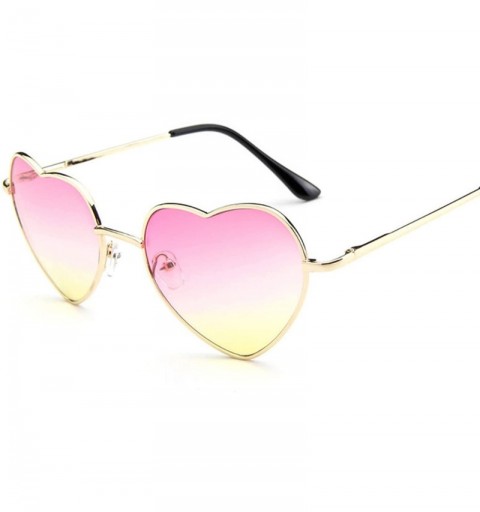 Cat Eye Love Heart Shaped Sunglasses Women Luxury Cat Eye Sun Glasses Sexy Sweet Candy Mirror Lens Eyewear UV400 - CL197Y7HKC...