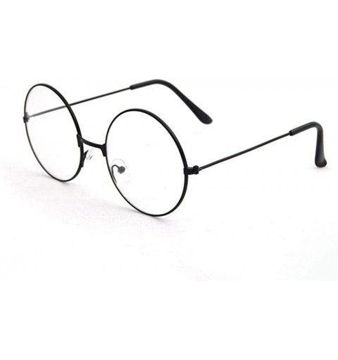 Aviator Round Metal Frame Ultralight Vintage Glasses Brand Design Classic Unisex Golden - Black - C218YR28HND $21.44