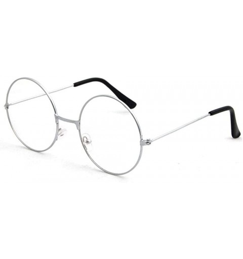 Aviator Round Metal Frame Ultralight Vintage Glasses Brand Design Classic Unisex Golden - Black - C218YR28HND $8.10
