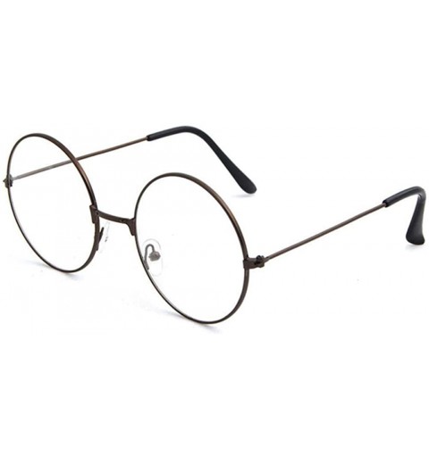 Aviator Round Metal Frame Ultralight Vintage Glasses Brand Design Classic Unisex Golden - Black - C218YR28HND $8.10