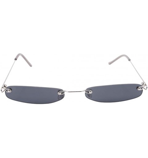 Rimless Fashion Rimless Delicate Sunglasses Versatile - Black - CO18IS9RNHR $9.89