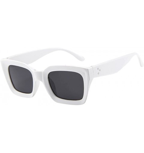 Square Polarized Sunglasses Riding Square Driving Women Sunglasses Rectangular Fashion punk Sun Glasses - A - CK196ZCIXHX $9.25