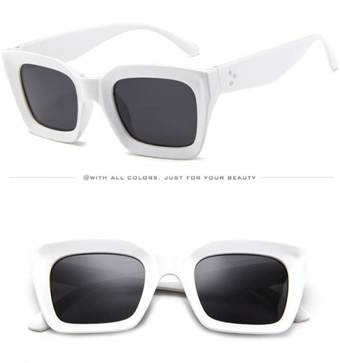 Square Polarized Sunglasses Riding Square Driving Women Sunglasses Rectangular Fashion punk Sun Glasses - A - CK196ZCIXHX $9.25