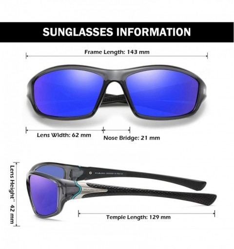 Goggle Sports Polarized Sunglasses For Men Cycling Driving Fishing 100% UV Protection - C318QX5N96D $14.20