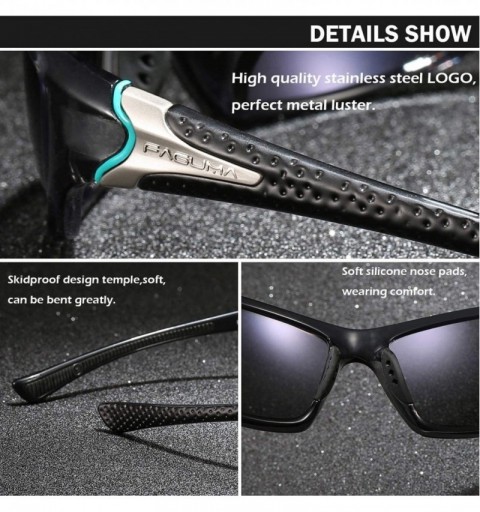 Goggle Sports Polarized Sunglasses For Men Cycling Driving Fishing 100% UV Protection - C318QX5N96D $14.20