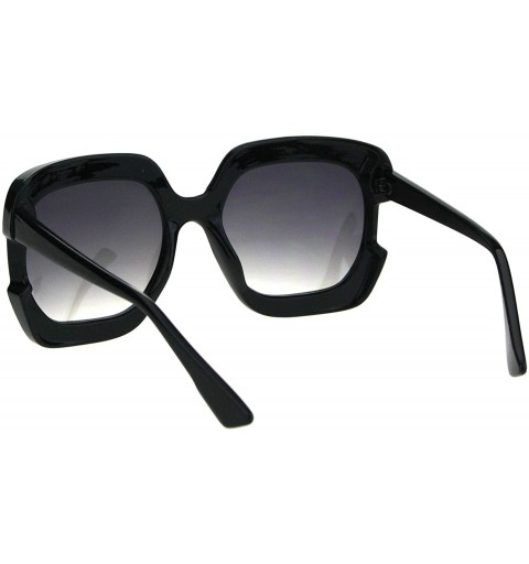 Butterfly Womens Thick Plastic Butterfly Diva Sunglasses - Black Smoke - C318H6OI74Y $10.47