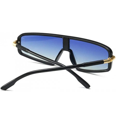 Square 2019 New Fashion Small Metal Frame Hip Hop Sunglasses Women Retro Siamese Flat Top Leopard Shades for Lady - CO18S5ECU...