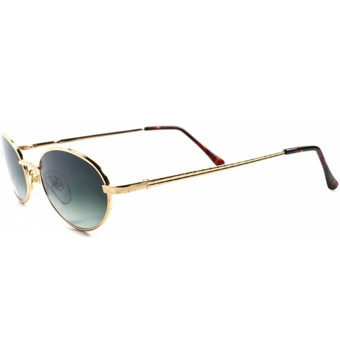 Oval Classic Indie 90s Mens Womens Vintage Round Oval Sunglasses - Gold - CA1892GHZMR $17.87