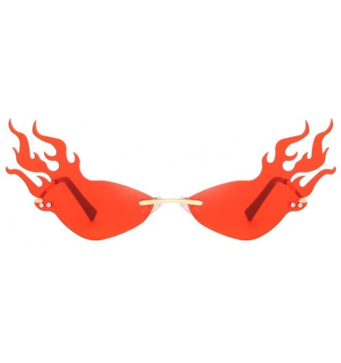 Cat Eye Fashion Irregular Design Sunglasses Vintage - Red - CT196IKUOIK $11.35